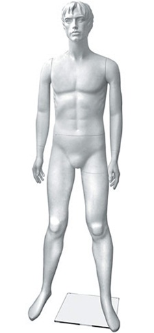 Манекен мужской скульптурный белый [RVL.056.WH]