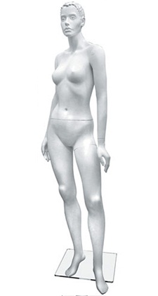 Манекен женский скульптурный белый [CFWW-031]
